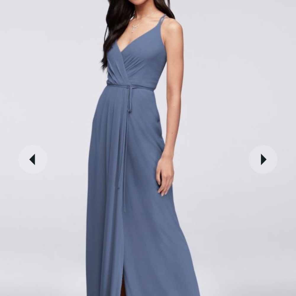 Davids Bridal Steel Blue Dress